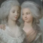Anonymous. Portrait of Pauline and Henriette de Meulan. Pastel, late 18th century. Private collection. Cliché François Louchet.