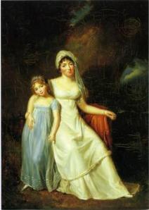 Elisabeth Louise Vigée Le BRUN, Madame de Staël et sa fille, huile sur toile, Château de Coppet, Suisse. 