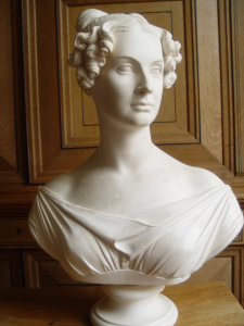 Thomas CAMPBELL. Buste de Dorothée de Lieven. Sculpture en plâtre. Collection particulière. Cliché François Louchet.