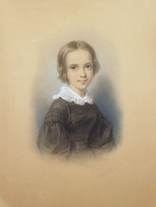 Clotilde JUILLERAT née GERARD (1806-1904), Portrait de Pauline Guizot, Dessin, 1840. Collection particulière. Cliché François Louchet.