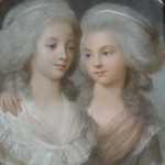 Anonyme. Portrait de Pauline et Henriette de Meulan. Pastel, fin 18e. Collection particulière. Cliché François Louchet.