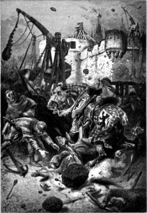Alphonse de NEUVILLE - The Death of Simon de Montfort at the siege of Toulouse - 25 June 1218.