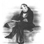 Honoré DAUMIER (1808-1879). Lithographie de François Guizot en pied, 1833. Publiée dans La Caricature, le 13 décembre 1833. BnF, Estampes et Photographies. 