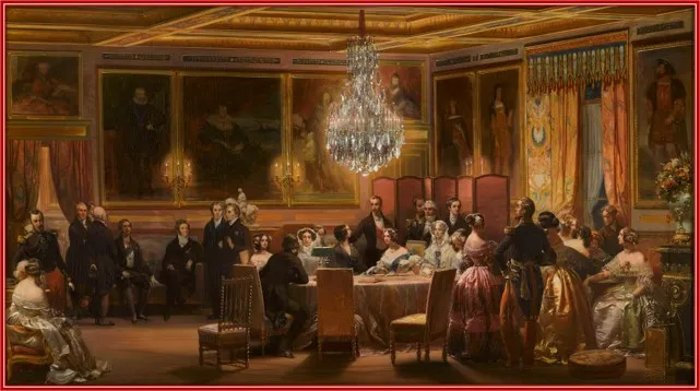 Tableau d'une pièce de réunion avec beaucoup de personnes