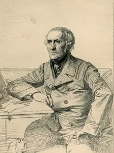After Paul BAUDRY (1828-1886), Léopold FLAMENG, Portrait of François Guizot. Engraving. Private collection. Cliché François Louchet.