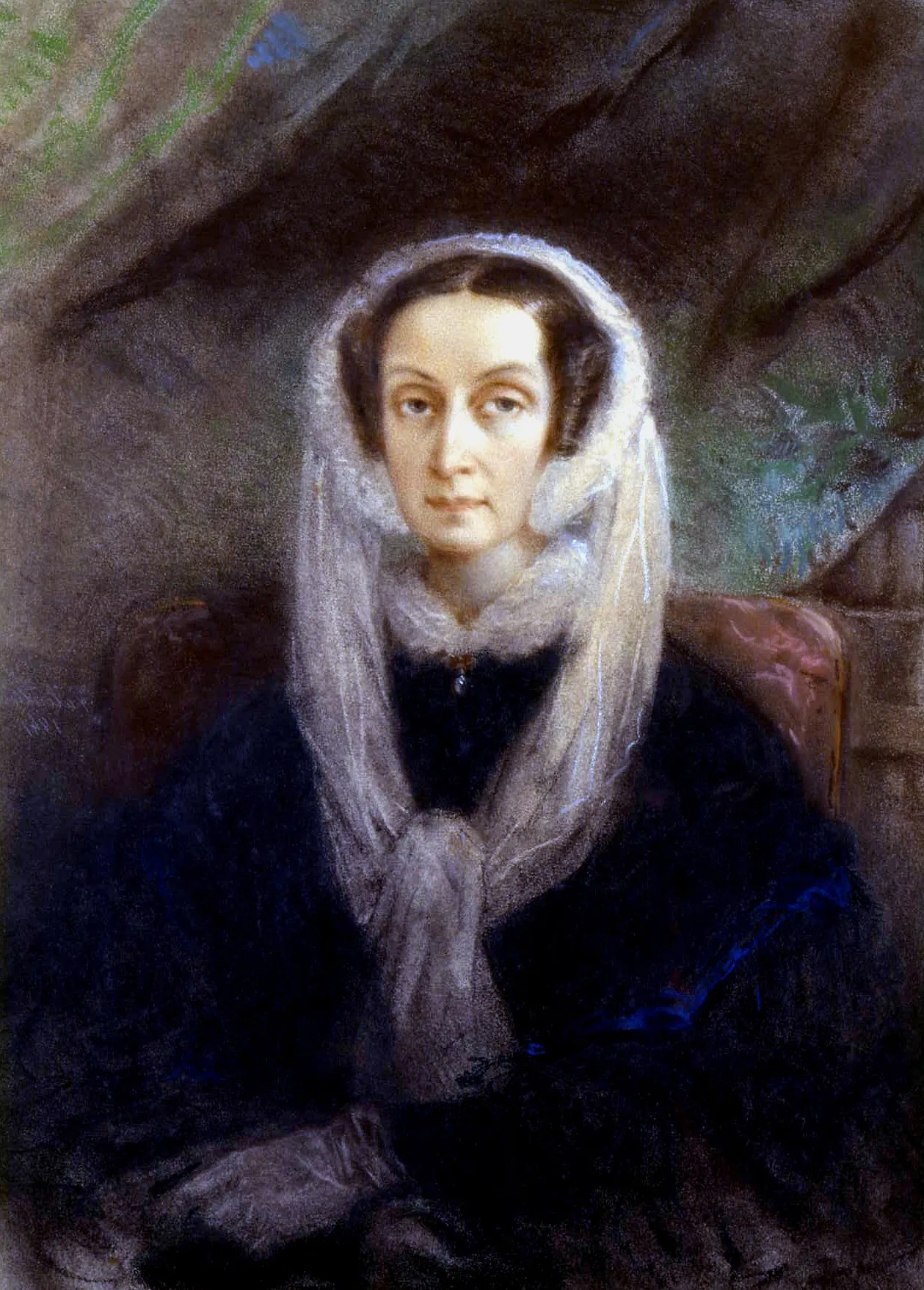 Mrs Gabriel DELESSERT, née Valentine de LABORDE (1806-1894), Portrait of Dorothée de Lieven. Pastel, mid-19th century. Private collection. Cliché François Louchet.