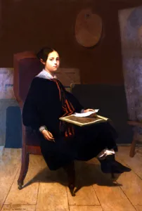 Maurice de VAINES (1815-1869), Portrait of a young Henriette Guizot. Oil on canvas, 1840. Private collection. Cliché François Louchet.