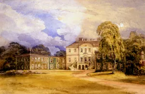Lady GORDON, daughter-in-law of Lord Aberdeen. Haddo House, Lord Aberdeen's castle in Scotland. Watercolour painted for Guizot. Private collection. Photo by François Louchet.
