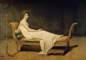Jacques-Louis DAVID (1748-1825), Portrait of Madame Juliette Récamier. Oil on canvas, circa 1800. Musée du Louvre.