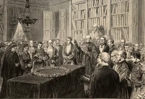 The funeral of François Guizot. Le Monde Illustré, 26 September 1874.