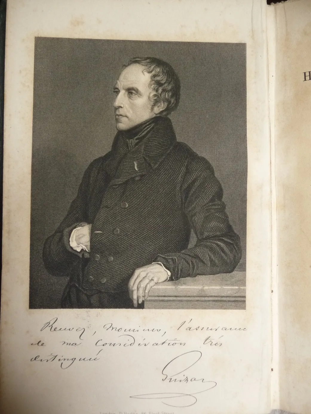 Photo portrait de Francois guizot issue d'un livre.