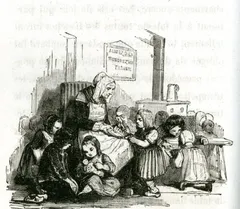 Anonymous. Asylum Room. Engraving. In Petit Enfants de Mme de Witt-Guizot.